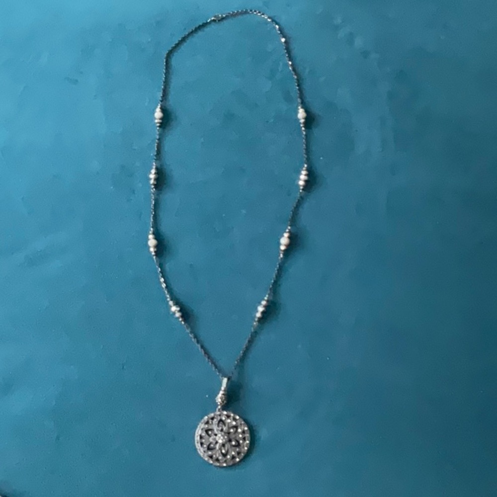 Statement Necklace - Black - Rhinestones